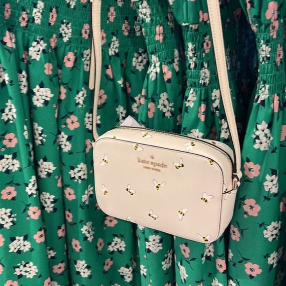 Kate Spade Staci Bee Mini Camera Bag Parchment Multi - Picture 11 of 15